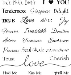 Technique Tuesday - Word Stamp Set - Truly Madly Deeply  (sold individually)
